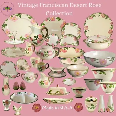 Franciscan Desert Rose Collection *USA* Vintage Dinnerware* Free Shipping • $90