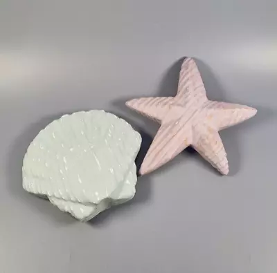 Shell And Star Fish Decorations - Plaster - Home Interior Bathroom Ornament • £6.99