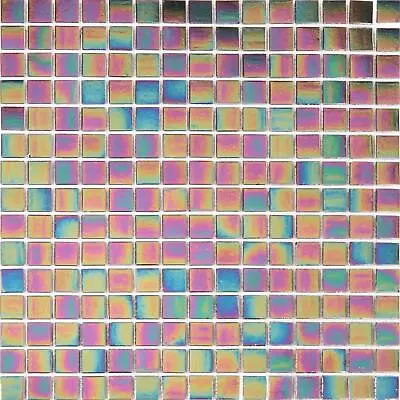 £7.99 • Buy Purple Iridescent Vitreous Glass Mosaic Tile SHEET (MT0141)