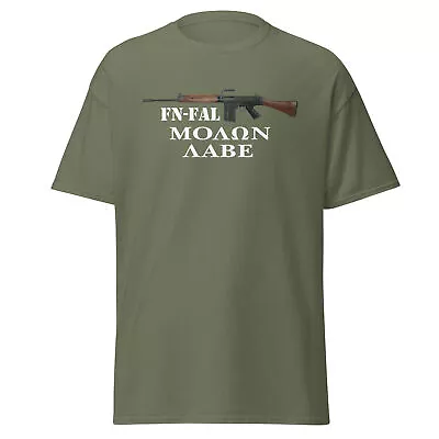 FN FAL Rifle Molon Labe Spartan Warrior Men's Classic T-Shirt • $19.99