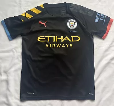 Manchester City 2019 2020 Puma Away Football Shirt Soccer Jersey Youth Boys XL • $40