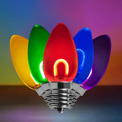 C7 Shatterproof LED Edison Filament Vintage Christmas Light Bulbs 5 Pack • $14.93
