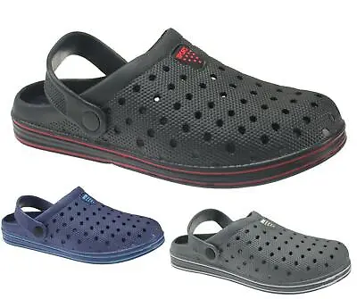 £7.95 • Buy Mens Clogs Holiday Sandals Slip On Garden Hospital Slider Mules Work Beach Shoes