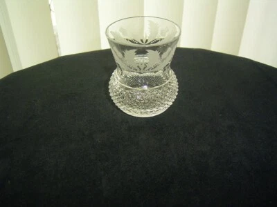 £55 • Buy Edinburgh Lead Crystal Thistle Whisky Tumbler Glasses Signed