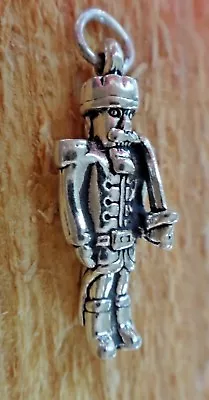 £25.08 • Buy Sterling Silver 3D 22x9mm Nutcracker With Soldier With Sword Christmas Charm!