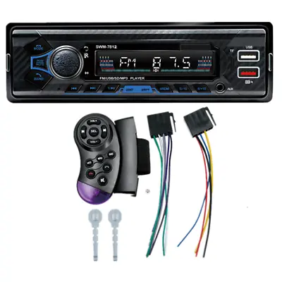 Single Din Car Stereo Radio Bluetooth MP3 Player FM AUX-in USB In-dash Head Unit • $31.36