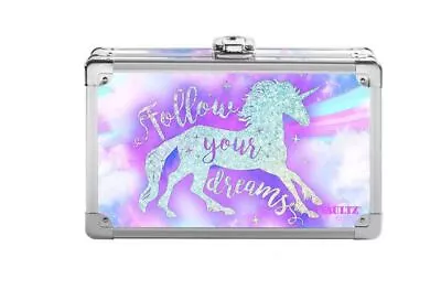 Vaultz Locking Pencil Box Follow Your Dreams Unicorn 2 Keys 8.25x 5.5 X 2.5“   • $22.95