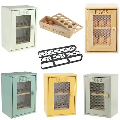 Wooden Egg Cabinet Cupboard Stand 12 Eggs Holder Station Rack Storage Organiser • £12.90