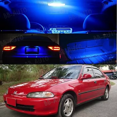 For 92-95 Civic Interior Blue LED Bulb Package (Map Dome+Trunk+License Plate)2 • $11.49