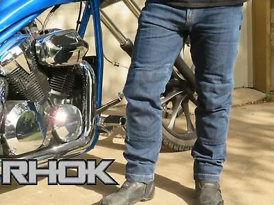 RHOK Gen1 Motorcycle Jeans Lined With DuPont ™ Kevlar ® + Knee & Hip CE Armours • $24.95