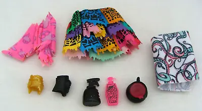 Monster High 8 Piece Accessory Lot Skirt Towel Sunscreen Bracelets Bottle • $17.99