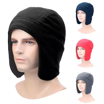 Winter Warm Fleece Hats Windproof Soft  Beanie Cycling Skull Cap With Ear Flaps • $11.78