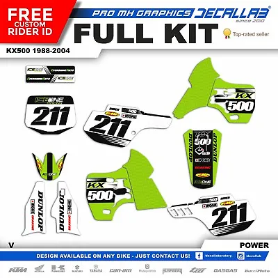 KAWASAKI KX 500 1988 Till 2004 MX Graphics Decals Stickers Decallab • $99.99