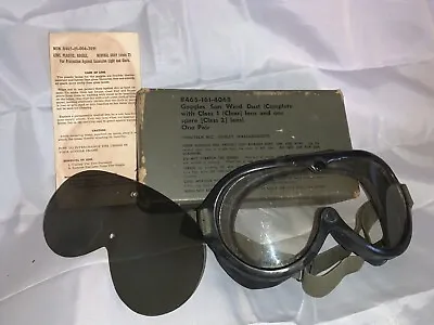 Vintage American Optical Company Usn Original Aviation Goggles  8465-161-4068 • $50