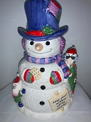 Vintage Shoebox Maxine Snowman Cookie Jar Signed By J. Wagner • $45