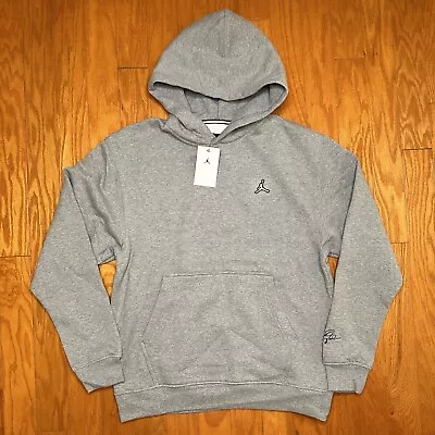 Nike Jordan Essentials Fleece Hoodie Grey Sweatshirt Pullover Men’s Size Medium • $59.99
