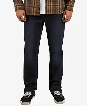 Volcom Mens Solver Denim Jeans Vintage Blue 36 X 30 • $30