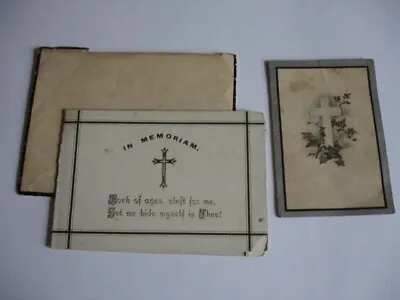 2 IN MEMORIAM Funeral Cards ROWLAND & SARAH RATCLIFFE Longton Staffordshire Enve • £7.95