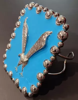 ELVIS PRESLEY  Concert Style SILVER EAGLE CUFF For 70s JUMPSUIT Era (Lt. Blue ) • $39