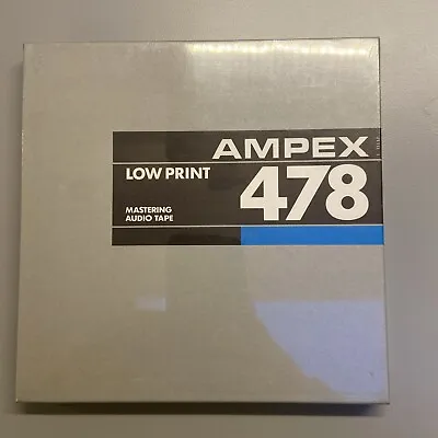 SEALED New Old Stock AMPEX 478 Low Print 7” Reel 1/4”x1200’ Mastering Audio Tape • £30