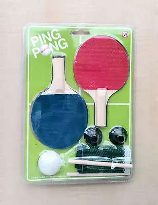 Table Top Tennis Mini Portable Ping Pong Set - Red Blue Tennis Game Indoor • $6.50