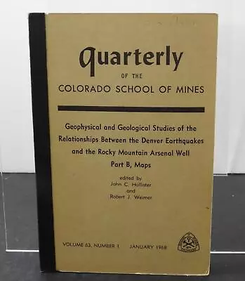 Vintage Quarterly Colorado School Mines By Hollister (1968 Hardcover) Book P5 • $43.59