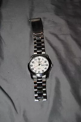 TIMEX Men's Indiglo WR50M Silver Tone Wristwatch - Storage Find - FPOR • $0.99