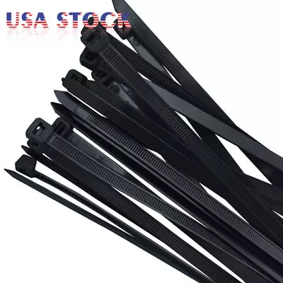 4  5.5  6  Black / White Zip Nylon Wire Ties Cable Ties Wrap Heavy Duty Lot 18lb • $39.99
