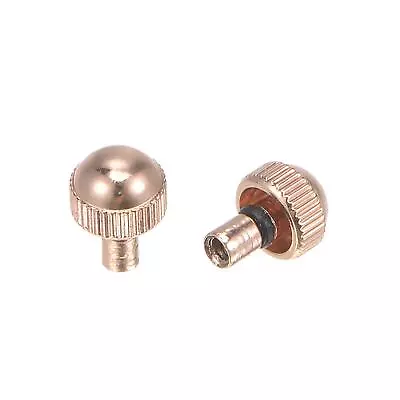 2Pcs 3mm Watch Crown Parts SUS304 Flat Long Stem 2.5mm ID Rose Gold Tone • £4.45