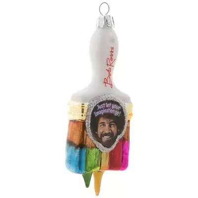 £23.91 • Buy 2021 Bob Ross Rainbow Paint Brush Glass Xmas Tree Ornament New In Box VERY RARE