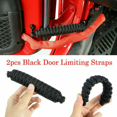 2Pcs For Jeep Wrangler JK/YJ/TJ Car Door Limiting Straps Belt Set Accessories • $18.62