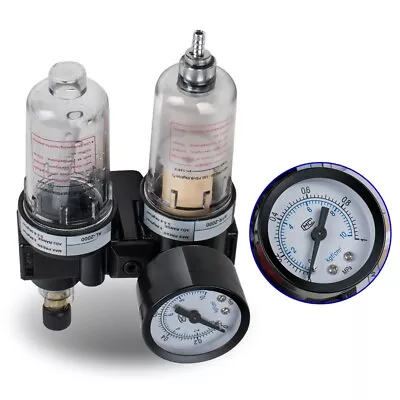 Air Pressure Regulator Oil/Water Separator Trap Filter Airbrush Compressor • $20.99