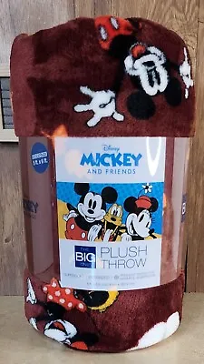 Disney Mickey Minnie Mouse Throw Blanket 5 X 6 Leaves Pumpkins The Big One New • $21.99