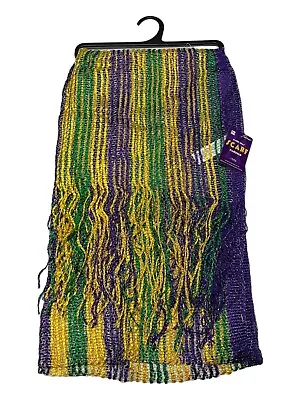 Amscan Mardi Gras Scarf Measure 68  Purple Green Gold Open Weave Fridge • $6.99