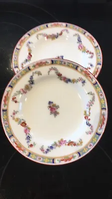 2 Minton England Rose Bone China Dessert Salad Plates Crown A4807 Diamond 6 1/8 • $18