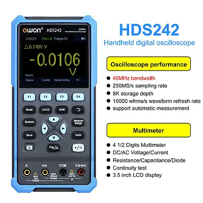 £164.98 • Buy OWON HDS200 Series Handheld Digital Oscilloscope 2CH+1CH Waveform Generator USB