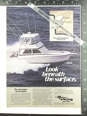 1987 ADVERTISING For Viking 35 Convertible Motor Yacht Boat ADVERTISEMENT • $12.50