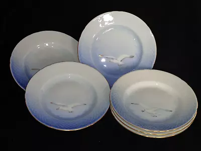 6 Bing & Grondahl B&G Copenhagen Porcelain SEAGULL Round Bread Plates • $49.99