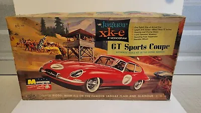 Vintage 1964 Monogram 1/8 Scale Jaguar XKE Plastic Model Kit • $84.95