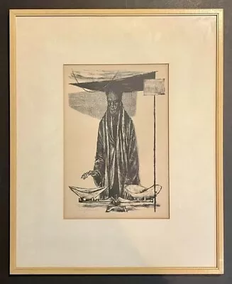 Vintage Pencil Signed Limited Edition Joseph Hirsch Lithograph “Man With Scales” • $500