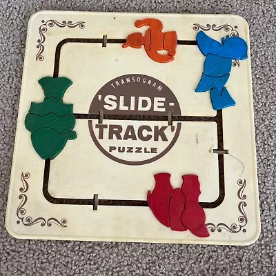 Vintage Transogram Slide Track Puzzle - Antique Plastic Animals • $20