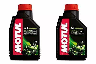 2 Bottles Motul 5100 4T 10W40 Motorcycle Oil 1 Liter 104066 • $37.99