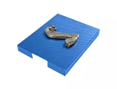 1998-2004 Mustang Blue Carbon Fiber Engine Fuse Box Cover W/ Cobra Emblem • $45.95