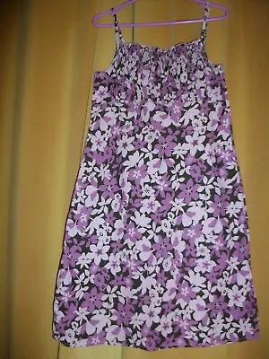 Neat Little Purple Print Summer Dress Size 14 LA REDOUTE • $11.30