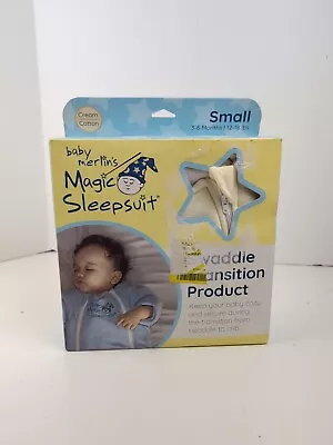 Baby Merlin's Magic Sleepsuit Swaddle Transition Small 3-6 Months- Cream • $24.99