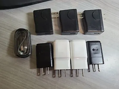 Lot Of 6 LG  & Huntkey Travel Adaptor Charger MCS-02WR HKA00605010 MCS-04WR2 • $15