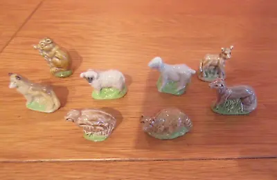 Vintage Joblot  Wade Whimsies  Figures Animals Green Base X 8 • £12.50