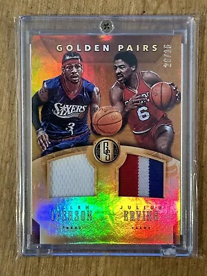 Allen Iverson / Julius Erving Gold Standard Dual Three Color Patch GAME WORN /25 • $200