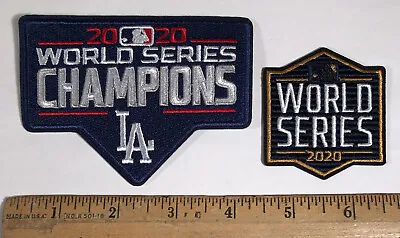 Lot Of 2 Los Angeles LA Dodgers Patch MLB Baseball 2020 World Series Champions • $7.25