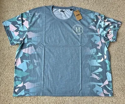 Jacamo Short Sleeve T-shirt Mens Size 4XL In Teal BRAND NEW • £6.95